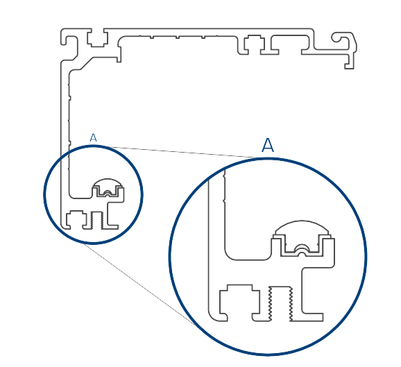 EAD Aluminum track profile